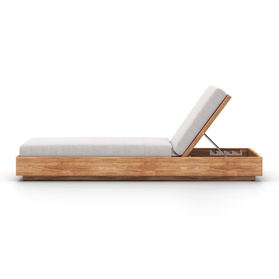 Kinta Outdoor Chaise-Stone Grey by FOUR HANDS
