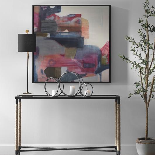 Geranium And Ginger Abstract Art by Uttermost