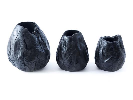 Burnt Hive Vases, Set of 3 by PHILLIPS COLLECTION
