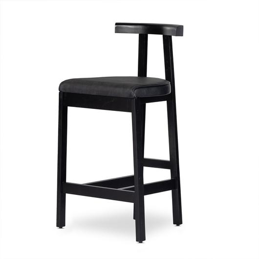Tex Stool In Black Rosa Morada by FOUR HANDS