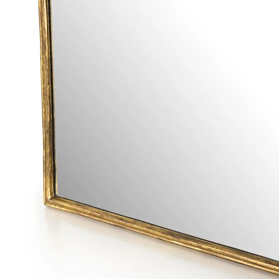 Loire Floor Mirror In Antiqued Gold Leaf by FOUR HANDS