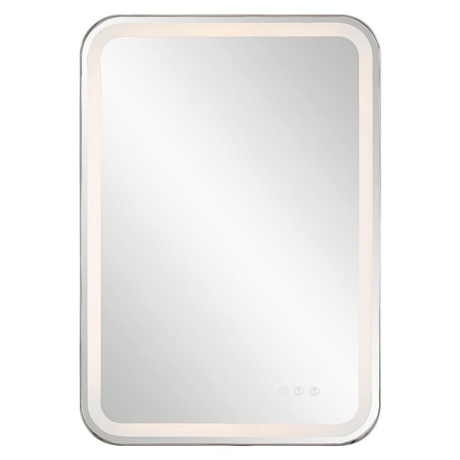 Crofton Lighted Nickel Vanity Mirror by Uttermost