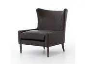 MARLOW WING CHAIR-VINTAGE BLACK by FOUR HANDS