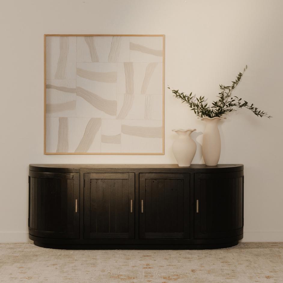 Nicola Media Cabinet Black by Moes Home