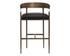 ZANATTA BARSTOOL - CHARCOAL BLACK LEATHER by Sunpan