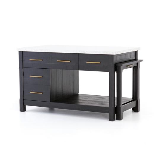 Ian Kitchen Island-Black Acacia by FOUR HANDS