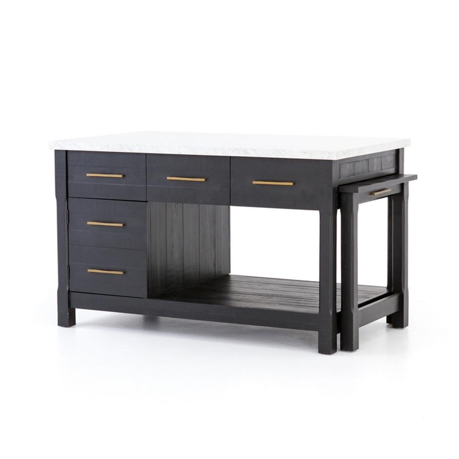 Ian Kitchen Island-Black Acacia by FOUR HANDS