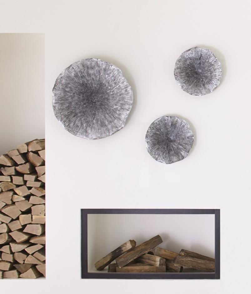 Lotus Wall Art, Silver/Black, Small by PHILLIPS COLLECTION