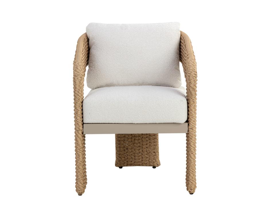 PYLOS DINING ARMCHAIR - NATURAL - LOUIS CREAM by Sunpan