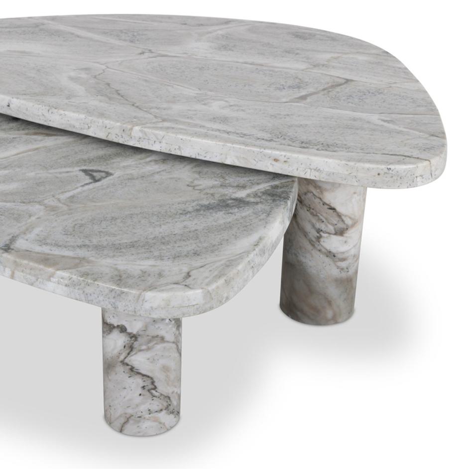 Zion Nesting Coffee Table Set - Sage Onyx by Four Hands