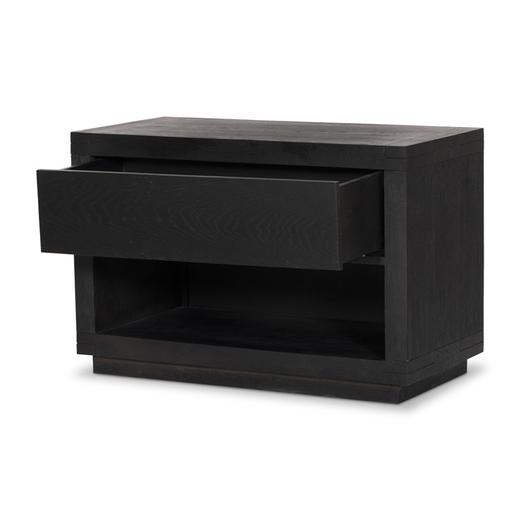 Warby Nightstand - Worn Black Veneer by Four Hands