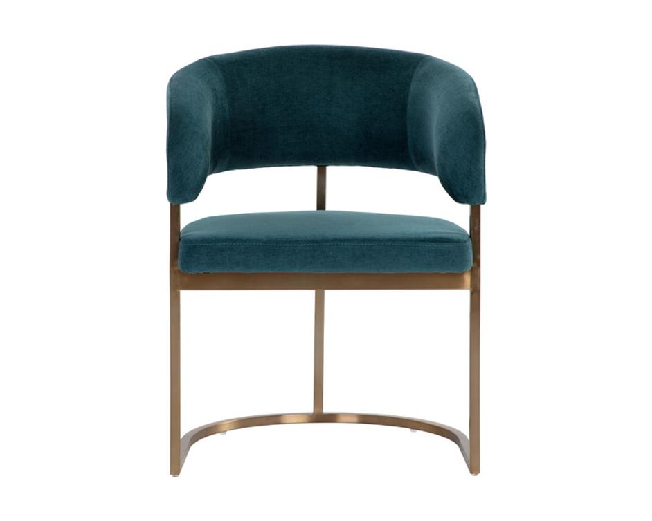 MARRIS DINING ARMCHAIR - GOLD - DANNY TEAL by Sunpan