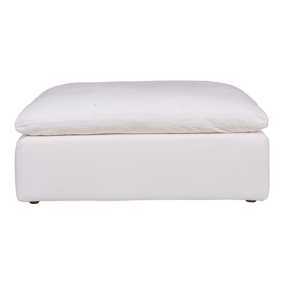 CLAY OTTOMAN LIVESMART FABRIC CREAM by Moes Home