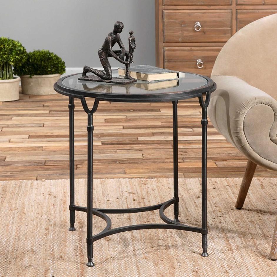 Samson Glass Side Table by Uttermost