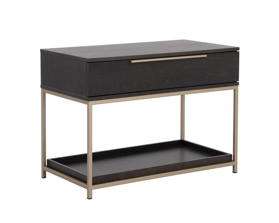 REBEL NIGHTSTAND - LARGE - GOLD - CHARCOAL GREY by Sunpan