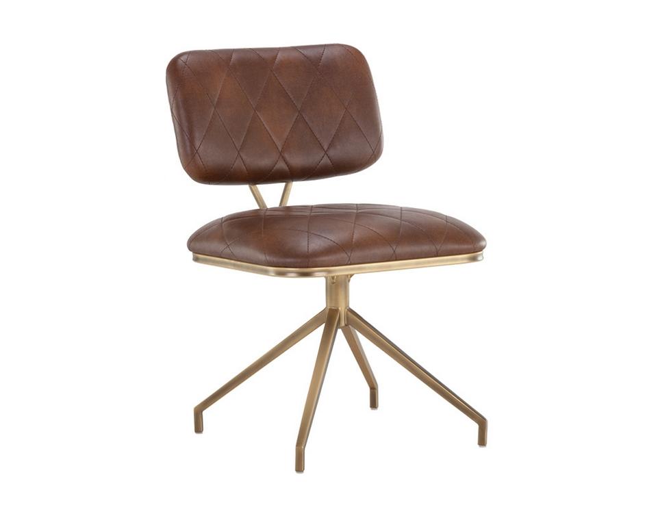 Virtu Swivel Chair - Bravo Cognac by Sunpan
