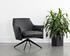 CROSBY SWIVEL LOUNGE CHAIR - ALPINE BLACK LEATHER by Sunpan