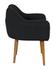 Cornelia Teak Chair with Satin Finish and Black Cotton Upholstery by Noir Furniture