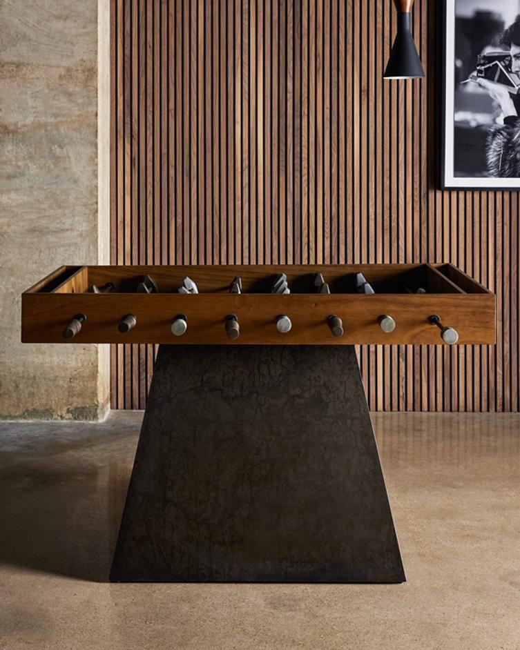 Foosball Table In Natural Brown Guanacaste by FOUR HANDS