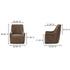 Bowie Swivel Chair Cool Brown by Moes Home