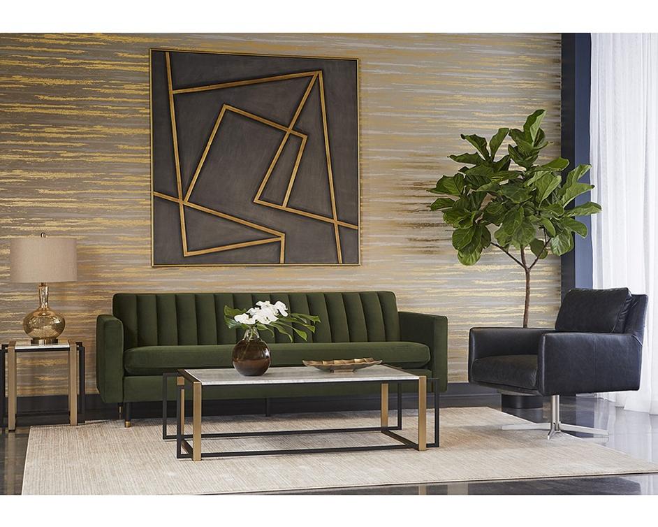 In A Maze - 60" X 60" - Gold Floater Frame by Sunpan