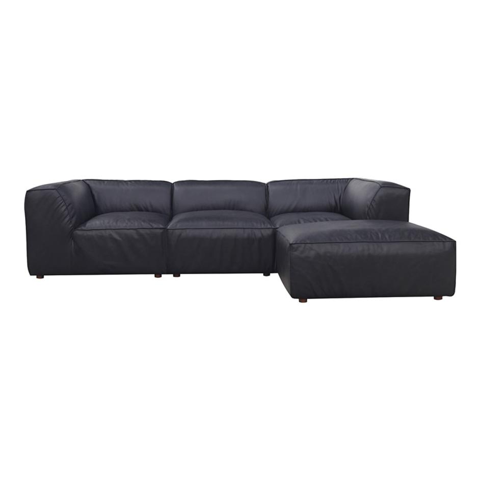 FORM LOUNGE MODULAR SECTIONAL VANTAGE BLACK LEATHER by Moes Home