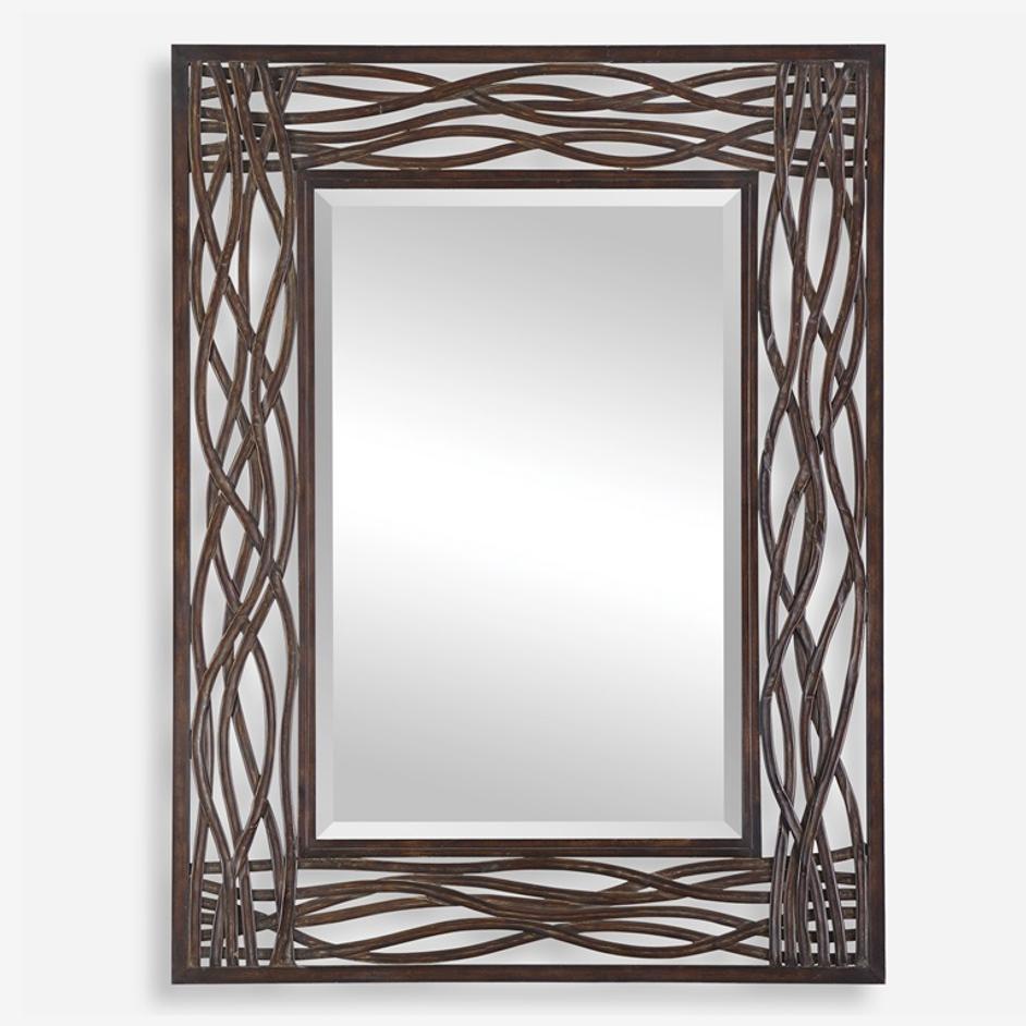 Dorigrass Brown Metal Mirror by Uttermost