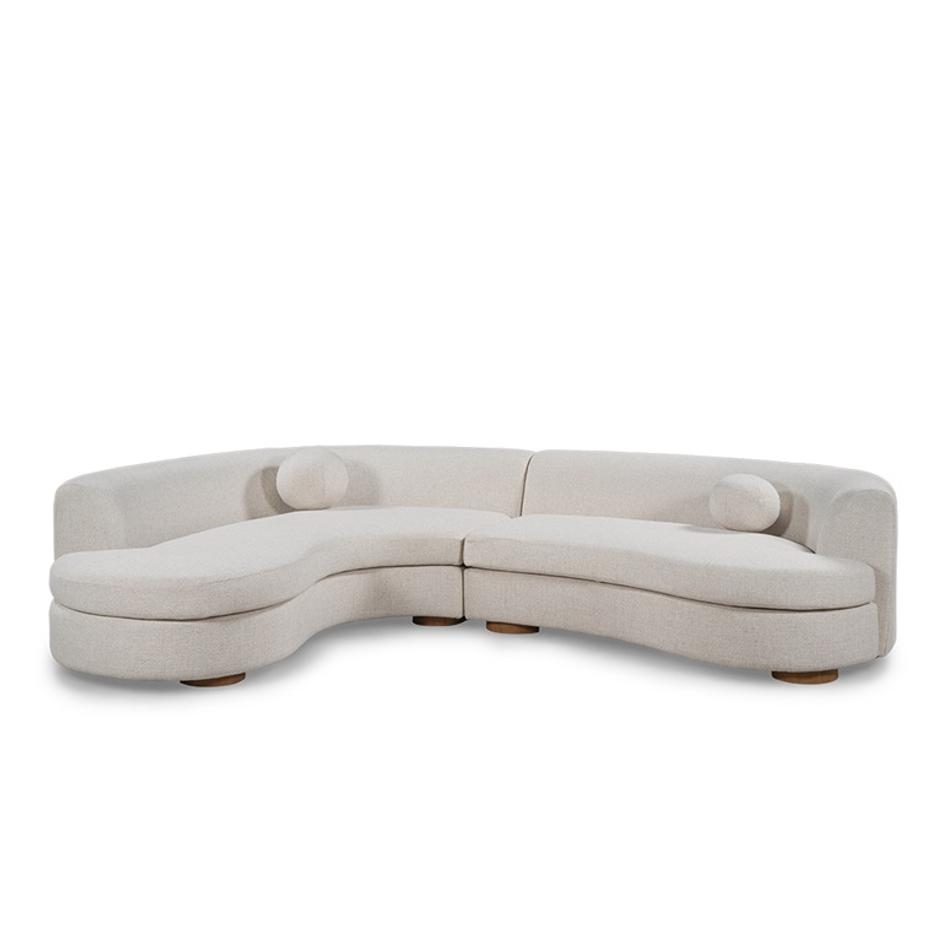 Concord Sectional Ivory by Classic Home