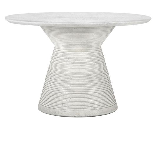 Fern 47" Outdoor Round Dining Table White by Classic Home