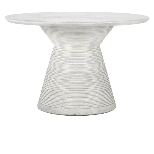 Fern 47" Outdoor Round Dining Table White by Classic Home