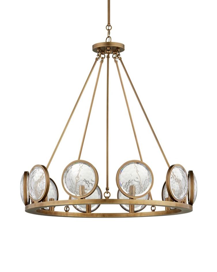 MarjieScope Chandelier In Antique Brass by Currey & Company