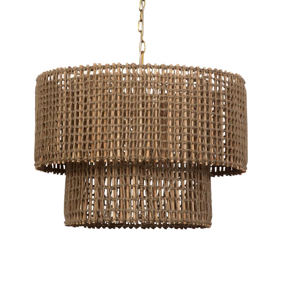 Biswas Woven Jute 1 Light Pendant by Uttermost