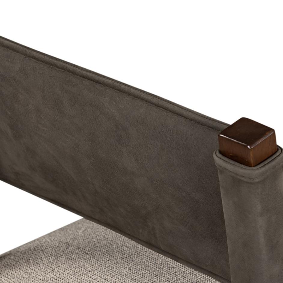 Ferris Dining Chair In Nubuck Charcoal by FOUR HANDS