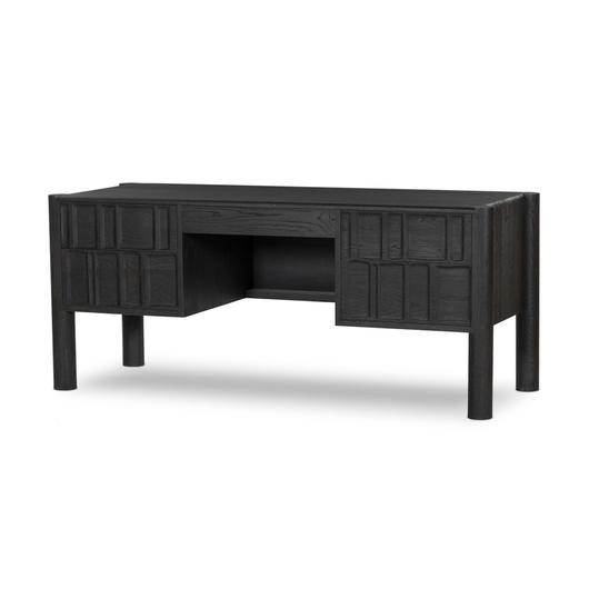 Ezri Desk - Carved Black Oak by Four Hands