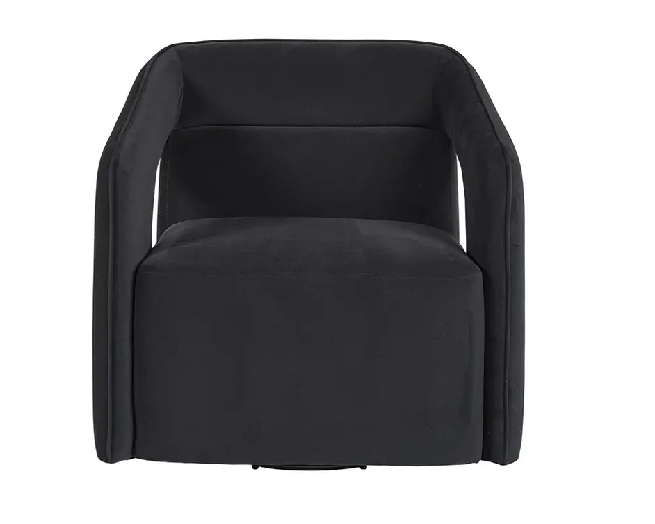 Kendrick Swivel Chair - Abbington Black by Sunpan