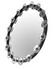 Moira Mirror with Glass Details, Black Metal by Noir Furniture