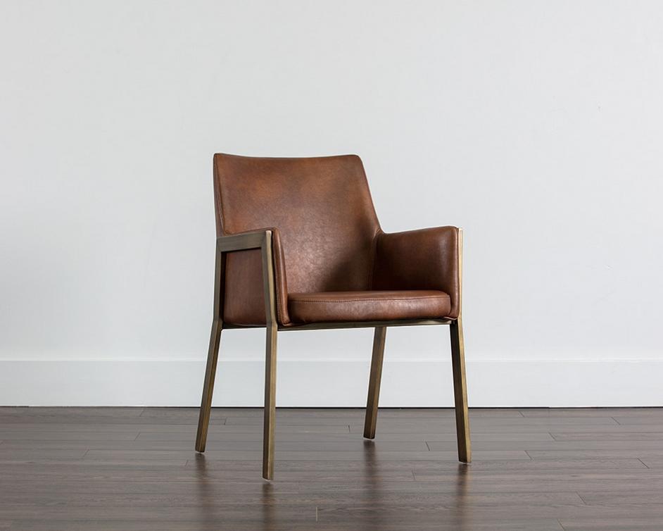 Bernadette Dining Armchair - Bravo Cognac by Sunpan