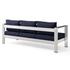 Nantucket Outdoor Patio Aluminum Sofa In Silver Navy by Modway Furniture