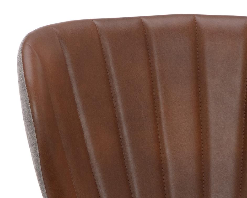 ARABELLA DINING CHAIR - BRAVO COGNAC / NOVEMBER GREY by Sunpan