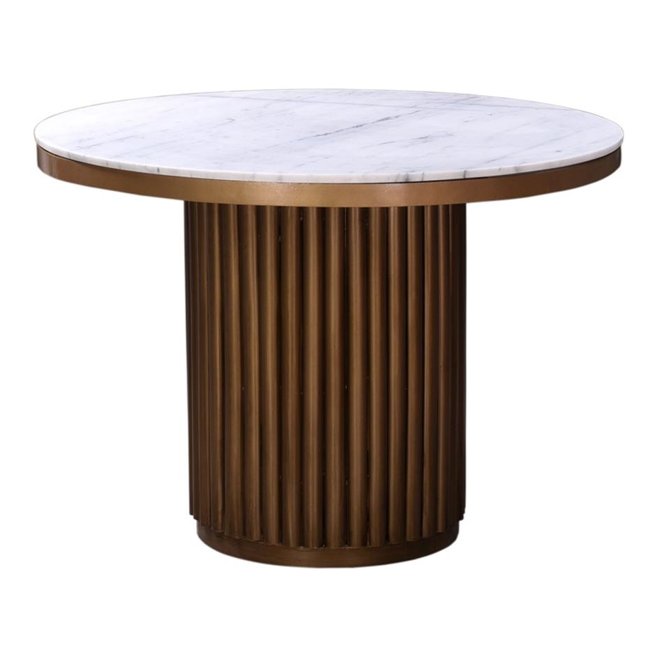 TOWER DINING TABLE WHITE MARBLE by Moes Home