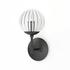 Sunset Sconce In Black Gunmetal And Clear Ribbon Glass by Four Hands