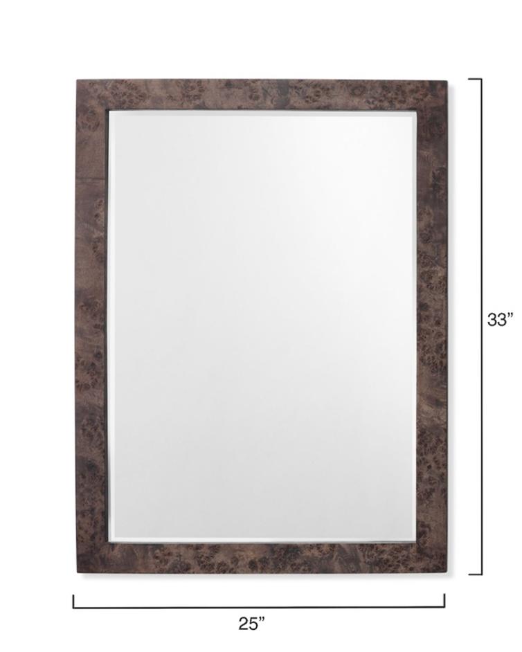 Chandler Rectangle Wood Wall Mirror, Charcoal by Jamie Young
