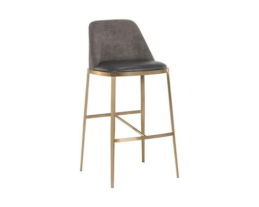 DOVER BARSTOOL - BRAVO PORTABELLA / SPARROW GREY by Sunpan