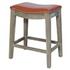 Elmo KD Bonded Leather Counter Stool Mystique Gray Frame, Pumpkin by New Pacific Direct