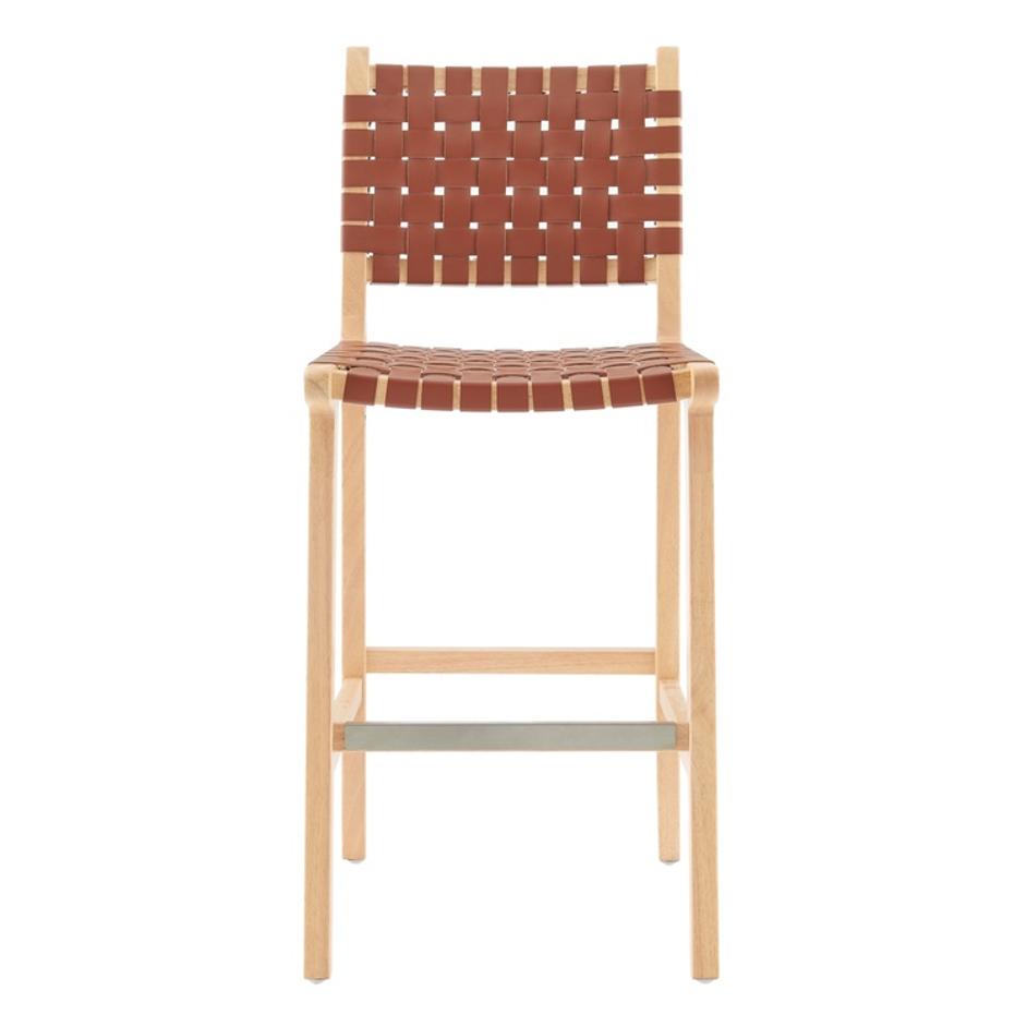 Marco PU Counter Stool, Ochre Brown by New Pacific Direct