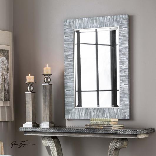 Belaya Gray Wood Mirror by Uttermost