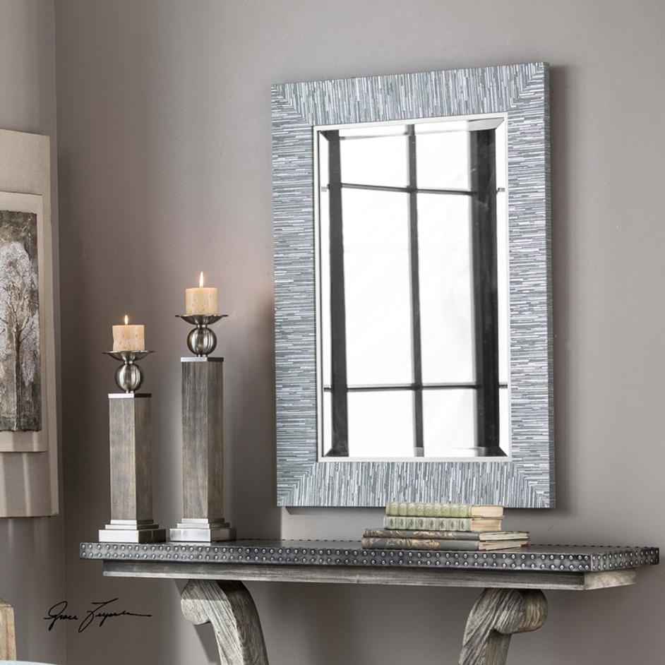 Belaya Gray Wood Mirror by Uttermost