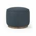 Sinclair Round Ottoman In Fresno Cobalt by FOUR HANDS