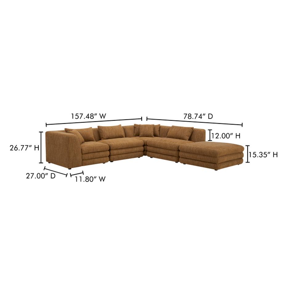 Lowtide Dream Modular Sectional Amber Glow by Moes Home