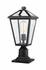 Talbot 1 Light Outdoor Pier Mounted Fixture in Black Finish by Z-Lite
